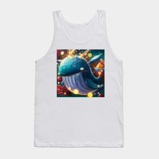 Cute Whale Drawing Tank Top